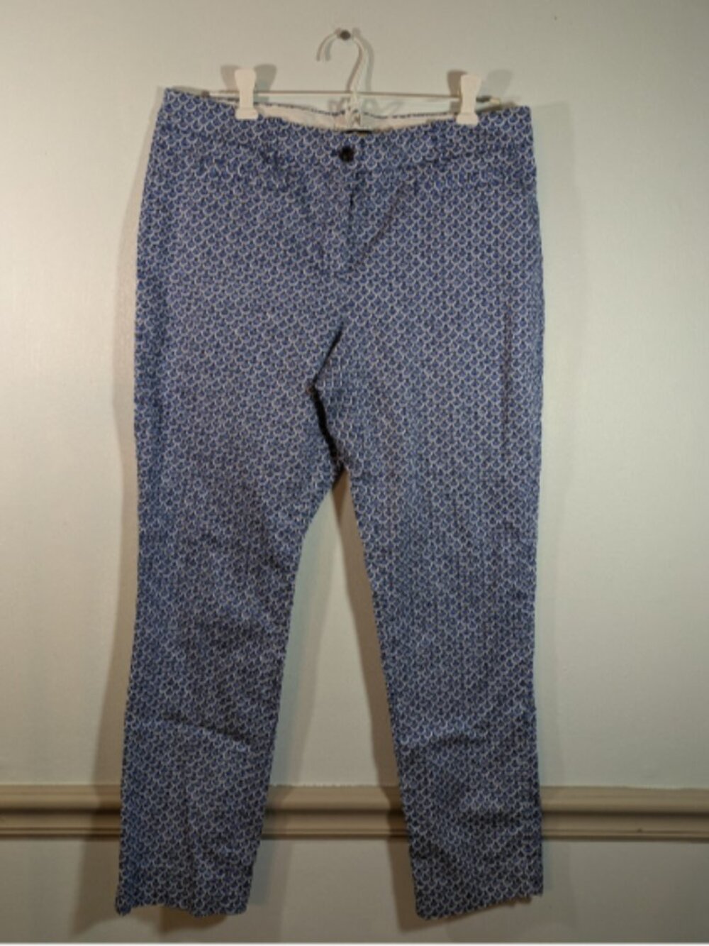 BROOKS BROTHERS pants natalie slim ankle blue stretch casual preppy blue 10